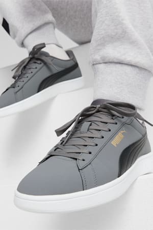 PUMA Smash 3.0 Buck Sneakers, Cool Dark Gray-PUMA Black-PUMA Gold-PUMA White, extralarge-GBR