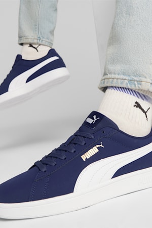 PUMA Smash 3.0 Buck Sneakers, PUMA Navy-PUMA White-PUMA Gold, extralarge-GBR