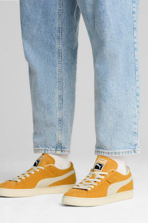 Suede Mohair Sneakers Unisex, Ginger Tea-Frosted Ivory, extralarge-GBR