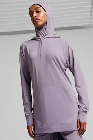 Modest Activewear Training Hoodie Women, Pale Plum, extralarge-GBR