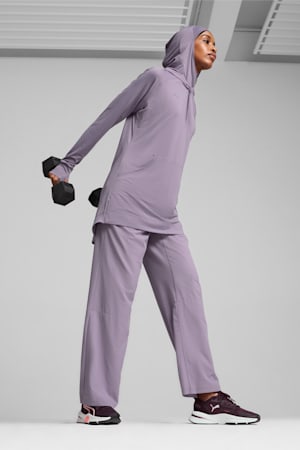 Modest Activewear Training Hoodie Women, Pale Plum, extralarge-GBR