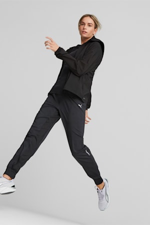 RUN FAVOURITE Hood Woven Jacket Women, PUMA Black, extralarge-GBR