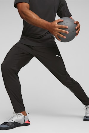 PUMA FIT Woven Tapered Training Pants Men, PUMA Black, extralarge-GBR