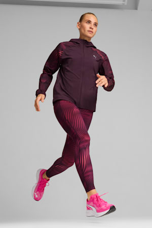 Favourite Velocity Printed Woven Running Jacket Women, Midnight Plum-AOP, extralarge-GBR