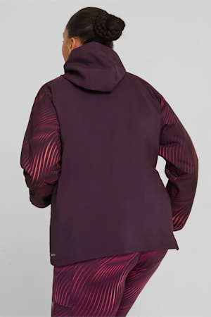 Favourite Velocity Printed Woven Running Jacket Women, Midnight Plum-AOP, extralarge-GBR