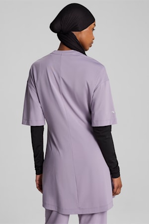 Modest Women's Oversized Training Tee, Pale Plum, extralarge-GBR