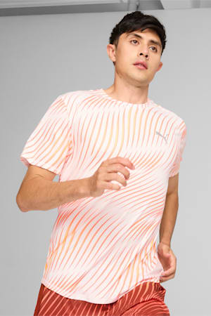 Run Favourite Men's Tee, PUMA White-Q3 Print, extralarge-GBR