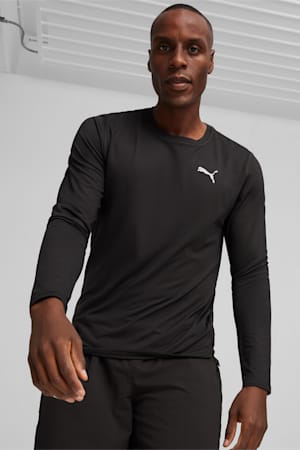 RUN CLOUDSPUN Long-Sleeve Men's Running Tee, PUMA Black, extralarge-GBR