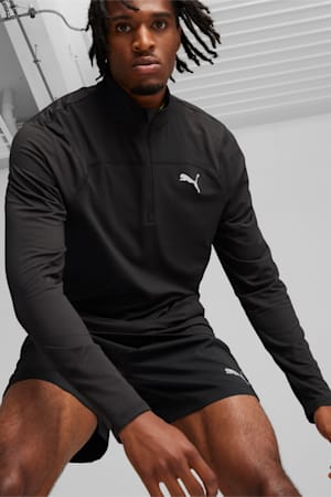 RUN CLOUDSPUN Men's Quarter-Zip Pullover, PUMA Black, extralarge-GBR