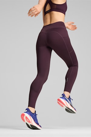 RUN FAV VELOCITY Full-Length Women's Running Tights, Midnight Plum, extralarge-GBR