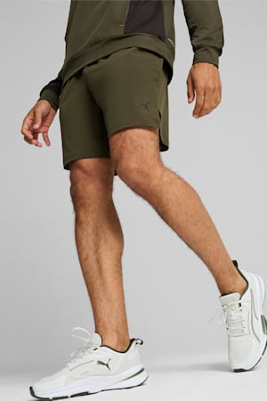 ENERGY 7-Stretch Woven Shorts Men, Dark Olive, extralarge-GBR