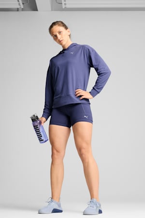 CLOUDPSUN Hoodie Women, Blue Crystal, extralarge-GBR