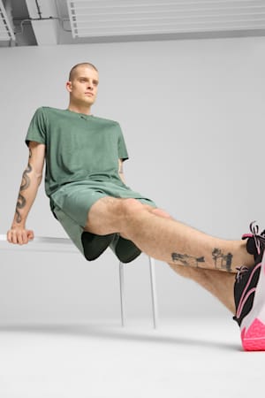 TAD ESSENTIALS Heather Cat Tee Men, Green Moon Heather, extralarge-GBR