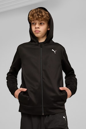 Train All Day Essentials Full-Zip Jacket Youth, Puma Black, extralarge-GBR