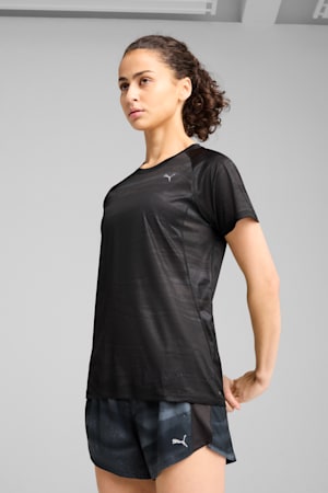 VELOCITY All-Over-Print Running Tee Women, PUMA Black, extralarge-GBR