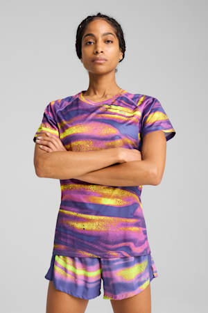 VELOCITY All-Over-Print Running Tee Women, Wild Berry, extralarge-GBR