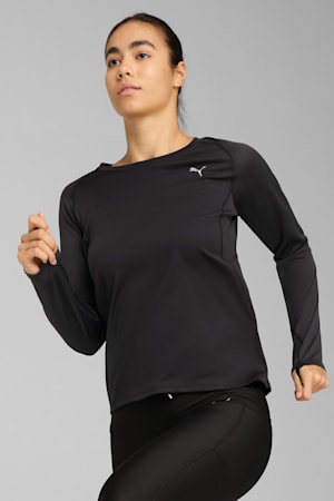 VELOCITY Long Sleeve Running Top Women, PUMA Black, extralarge-GBR