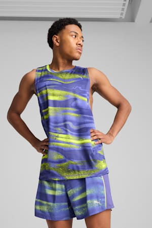 VELOCITY All-Over Print Polyblend Tank Men, Blue Crystal, extralarge-GBR