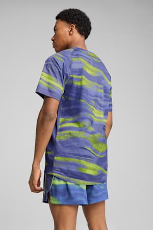 VELOCITY All-Over Print Running Tee Men, Blue Crystal, extralarge-GBR