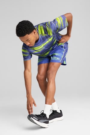 VELOCITY All-Over Print Running Tee Men, Blue Crystal, extralarge-GBR