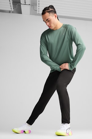 VELOCITY Long Sleeve Running Top Men, Green Moon, extralarge-GBR
