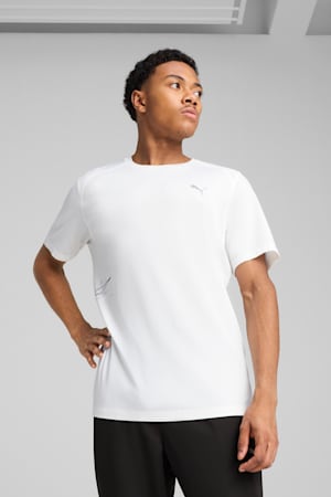 PUMA RUN Mesh Graphic Tee Men, PUMA White, extralarge-GBR