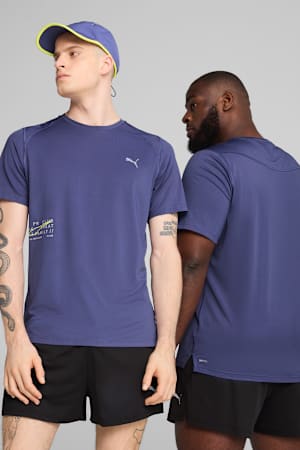 Mesh Running Graphic Tee Men, Blue Crystal, extralarge-GBR
