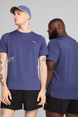 PUMA RUN Mesh Graphic Tee Men, Blue Crystal, extralarge-GBR