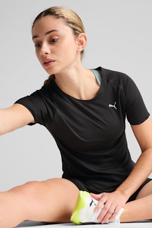 RUN CLOUDSPUN Tee Women, PUMA Black, extralarge-GBR