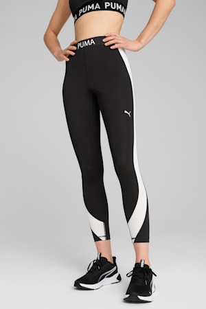PUMA STRONG High-Waisted 7/8 Colour Block Tights Women, PUMA Black, extralarge-GBR