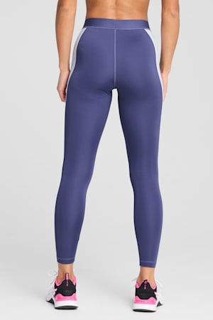 PUMA STRONG High-Waisted 7/8 Colour Block Tights Women, Blue Crystal, extralarge-GBR