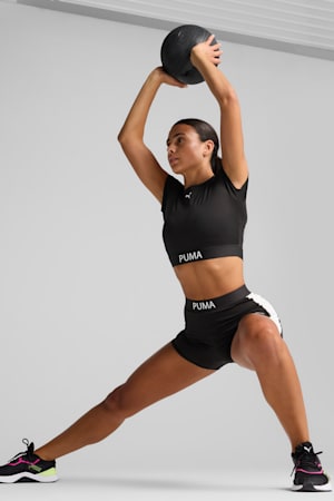 PUMA STRONG Crop Tee Women, PUMA Black, extralarge-GBR