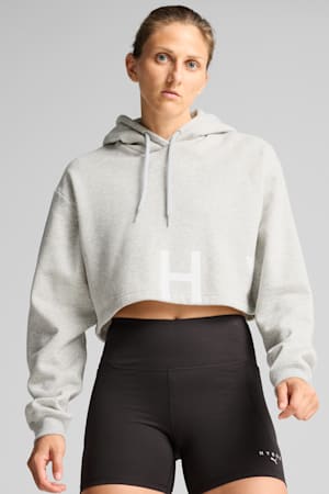 PUMA x HYROX Heavyweight Hoodie Women, Light Gray Heather, extralarge-GBR