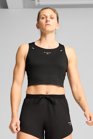 PUMA x HYROX ULTRASPUN Cropped Tank Top Women, PUMA Black, extralarge-GBR