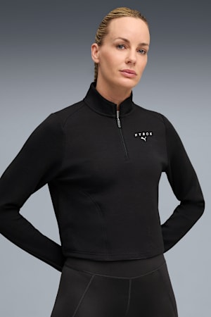 PUMA x HYROX CLOUDSPUN Quarter-Zip Top Women, PUMA Black, extralarge-GBR