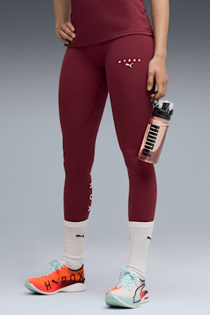 PUMA x HYROX SHAPELUXE 7/8 Length Tights Women, Ruby Shimmer, extralarge-GBR