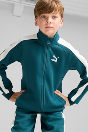 Iconic T7 Track Jacket Youth, Cold Green, extralarge-GBR