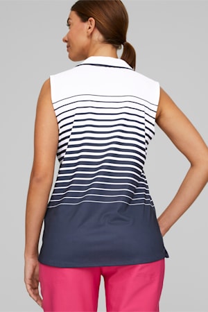 Mattr SL Stripe Golf Polo Shirt Women, Navy Blazer, extralarge-GBR