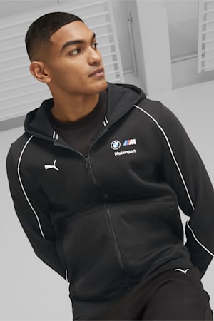 BMW M Motorsport Hooded Sweat Jacket Men, PUMA Black, extralarge-GBR