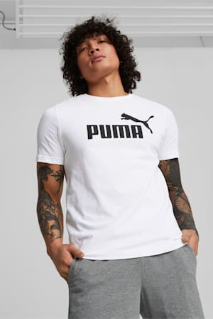 Essentials Logo Tee Men, Puma White, extralarge-GBR