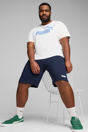 Essentials Logo Tee Men, PUMA White-Zen Blue, extralarge-GBR