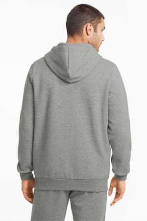 Essentials Full-Zip Logo Hoodie Men, Medium Gray Heather, extralarge-GBR