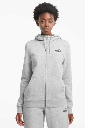 Essentials Full-Zip Hoodie Women, Light Gray Heather, extralarge-GBR