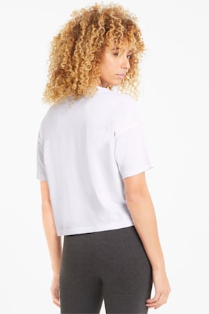 Essentials Logo Cropped Tee Women, Puma White, extralarge-GBR