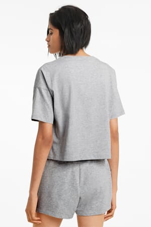 Essentials Logo Cropped Tee Women, Light Gray Heather, extralarge-GBR