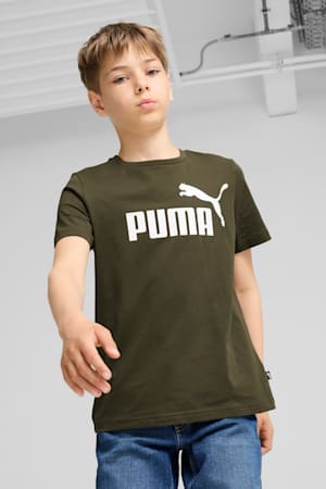 Essentials Logo Tee Youth, Dark Olive, extralarge-GBR