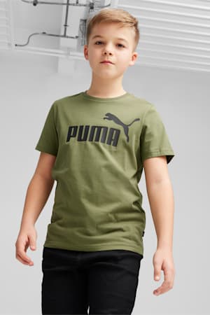 Essentials Logo Tee Youth, Olive Green, extralarge-GBR