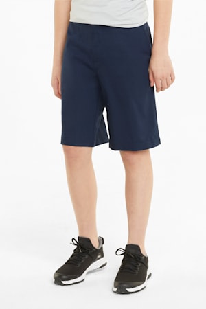 Stretch Golf Shorts Boys, Navy Blazer, extralarge-GBR