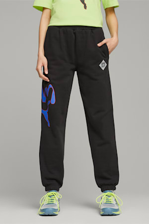 PUMA x PERKS AND MINI Graphic Sweatpants, PUMA Black, extralarge-GBR