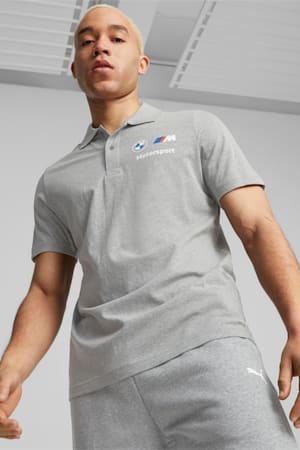 BMW M Motorsport Men's Polo, Medium Gray Heather, extralarge-GBR